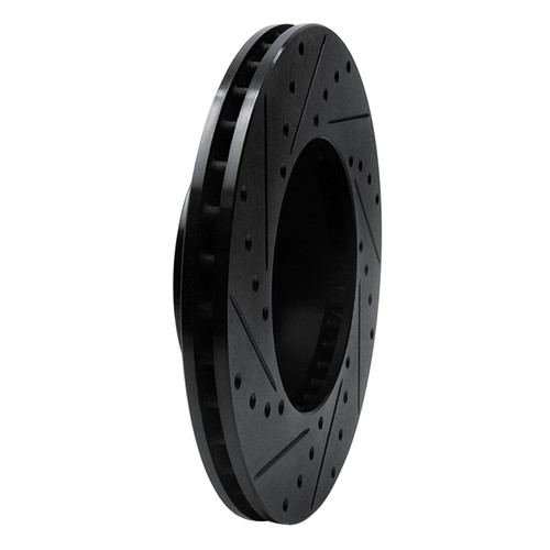 DFC Brake Rotor - Drilled and Slotted - Black 633-20001R
