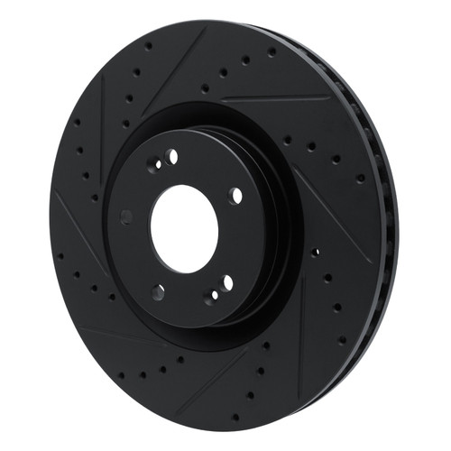 DFC Brake Rotor - Drilled and Slotted - Black 633-21046L