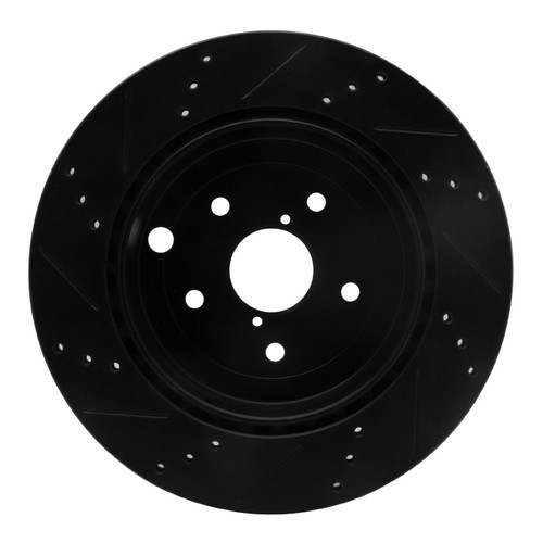 DFC Brake Rotor - Drilled and Slotted - Black 633-13022R