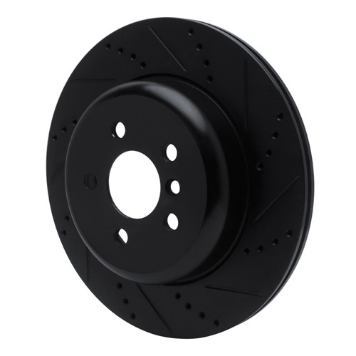DFC Brake Rotor - Drilled and Slotted - Black 633-31170D
