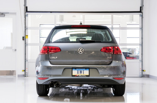 AWE Tuning AWE Track Edition Exhaust for VW MK7 Golf 1.8T - Diamond Black Tips (