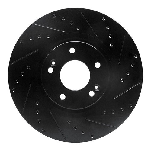 DFC Brake Rotor - Drilled and Slotted - Black 633-21031R