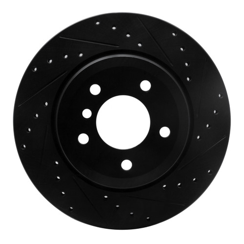 DFC Brake Rotor - Drilled and Slotted - Black 633-31090R