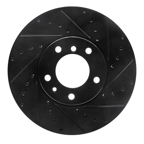 DFC Brake Rotor - Drilled and Slotted - Black 633-31029R