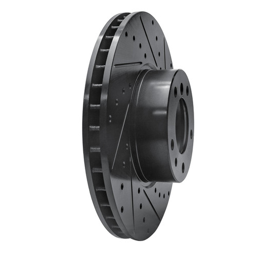 DFC Brake Rotor - Drilled and Slotted - Black 633-31029R