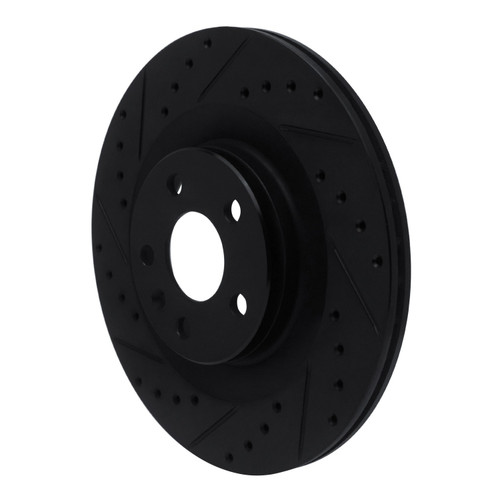 DFC Brake Rotor - Drilled and Slotted - Black 633-27052L