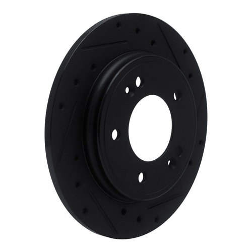 DFC Brake Rotor - Drilled and Slotted - Black 633-21034R