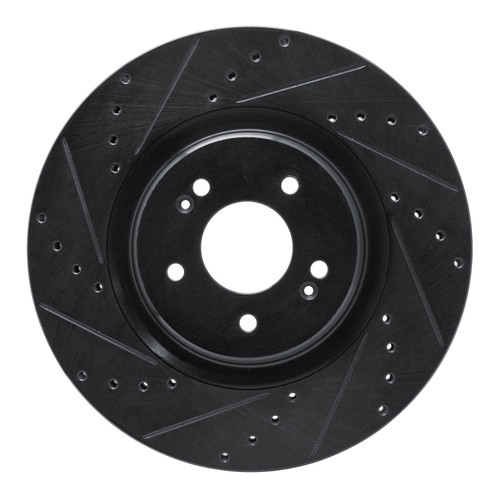 DFC Brake Rotor - Drilled and Slotted - Black 633-21048L