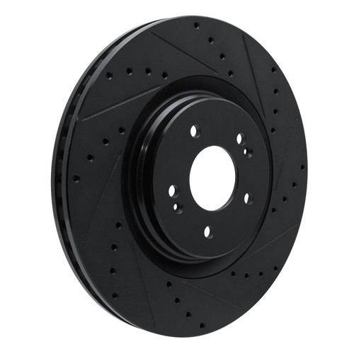 DFC Brake Rotor - Drilled and Slotted - Black 633-21048R
