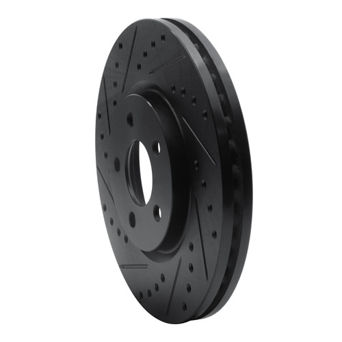 DFC Brake Rotor - Drilled and Slotted - Black 633-39013L
