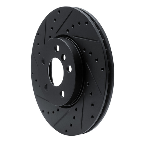 DFC Brake Rotor - Drilled and Slotted - Black 633-32018L