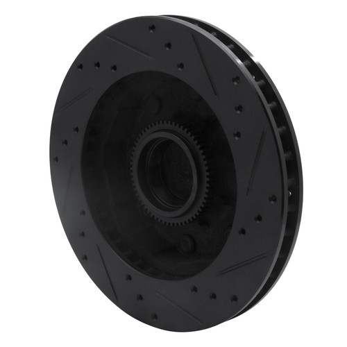 DFC Brake Rotor - Drilled and Slotted - Black 633-40078L