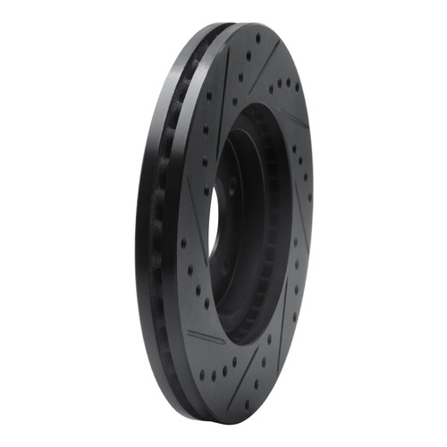 DFC Brake Rotor - Drilled and Slotted - Black 633-39013R