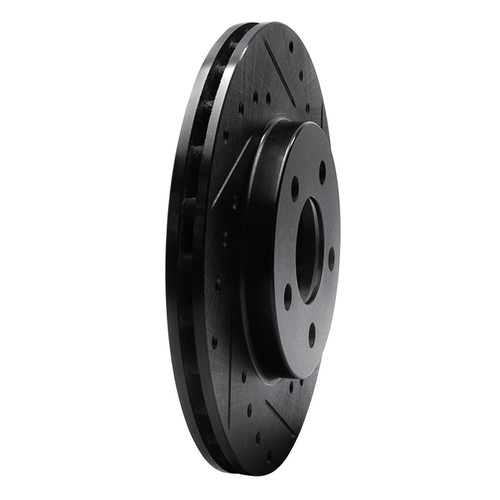 DFC Brake Rotor - Drilled and Slotted - Black 633-40016R