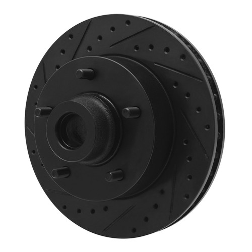 DFC Brake Rotor - Drilled and Slotted - Black 633-40061L