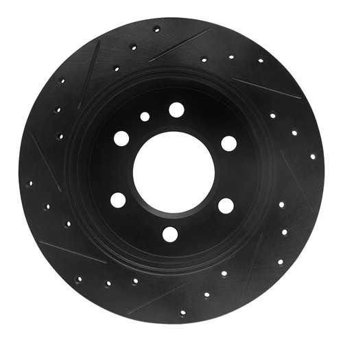 DFC Brake Rotor - Drilled and Slotted - Black 633-40044R