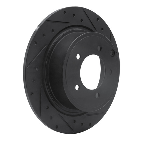 DFC Brake Rotor - Drilled and Slotted - Black 633-39024R