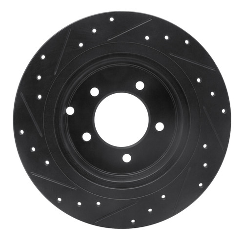 DFC Brake Rotor - Drilled and Slotted - Black 633-39024R