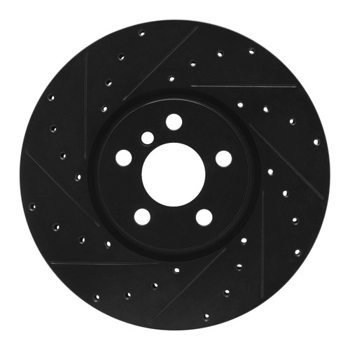DFC Brake Rotor - Drilled and Slotted - Black 633-32020L