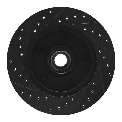 DFC Brake Rotor - Drilled and Slotted - Black 633-40061R