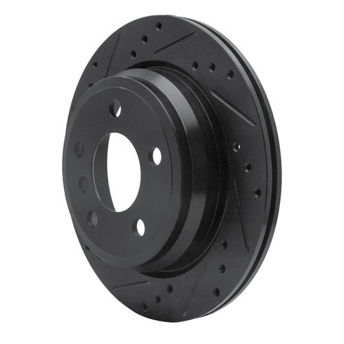 DFC Brake Rotor - Drilled and Slotted - Black 633-31117L