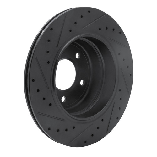 DFC Brake Rotor - Drilled and Slotted - Black 633-31075R