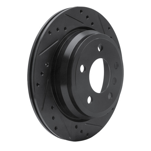 DFC Brake Rotor - Drilled and Slotted - Black 633-31117R