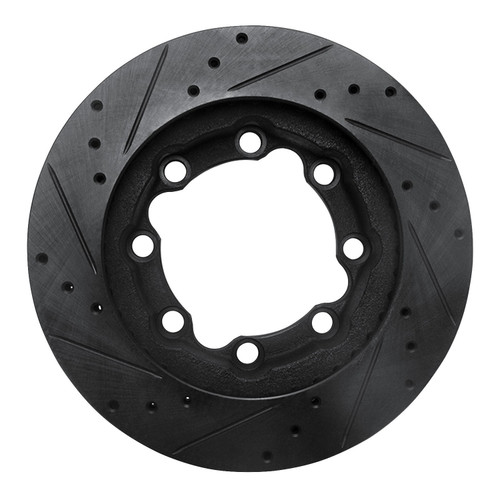 DFC Brake Rotor - Drilled and Slotted - Black 633-40045R