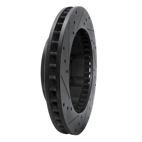 DFC Brake Rotor - Drilled and Slotted - Black 633-40045R