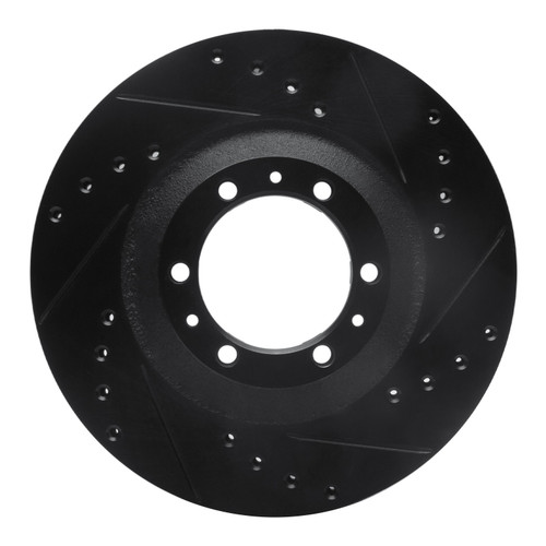 DFC Brake Rotor - Drilled and Slotted - Black 633-37008R