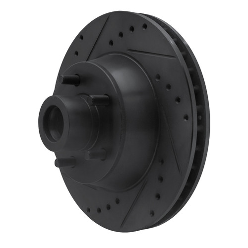 DFC Brake Rotor - Drilled and Slotted - Black 633-39026L