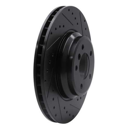 DFC Brake Rotor - Drilled and Slotted - Black 633-31082R