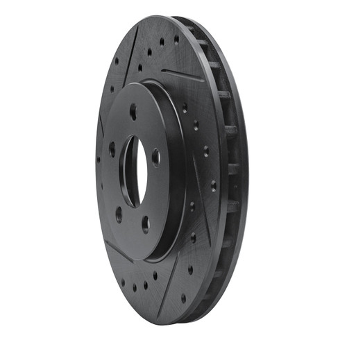 DFC Brake Rotor - Drilled and Slotted - Black 633-40046L