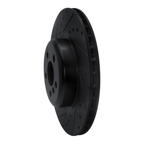 DFC Brake Rotor - Drilled and Slotted - Black 633-31130L