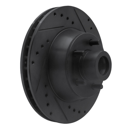 DFC Brake Rotor - Drilled and Slotted - Black 633-39026R