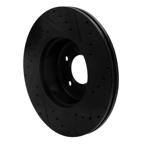 DFC Brake Rotor - Drilled and Slotted - Black 633-31085L