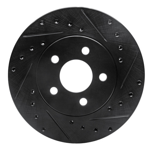 DFC Brake Rotor - Drilled and Slotted - Black 633-40046R