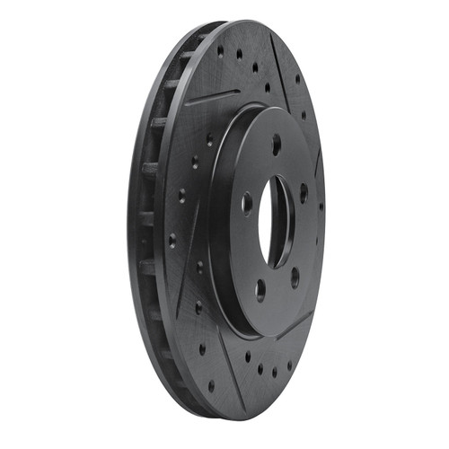 DFC Brake Rotor - Drilled and Slotted - Black 633-40046R