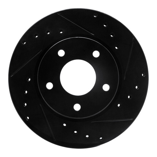 DFC Brake Rotor - Drilled and Slotted - Black 633-40024R
