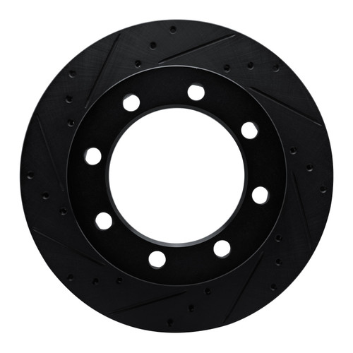 DFC Brake Rotor - Drilled and Slotted - Black 633-40047L