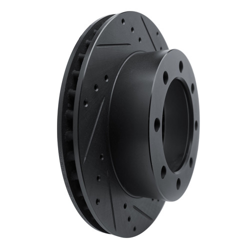 DFC Brake Rotor - Drilled and Slotted - Black 633-40047R