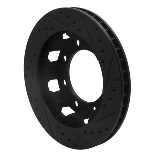 DFC Brake Rotor - Drilled and Slotted - Black 633-40048L