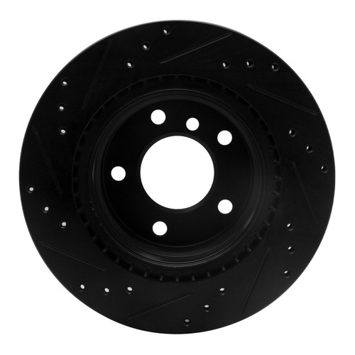 DFC Brake Rotor - Drilled and Slotted - Black 633-31088R