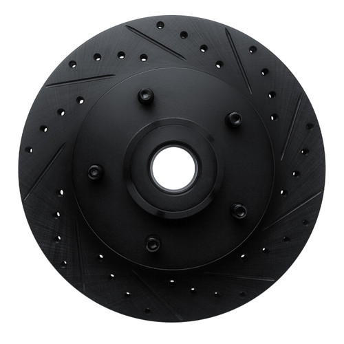 DFC Brake Rotor - Drilled and Slotted - Black 633-40074R