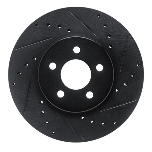 DFC Brake Rotor - Drilled and Slotted - Black 633-39004R