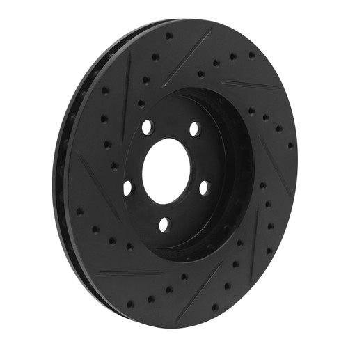 DFC Brake Rotor - Drilled and Slotted - Black 633-39004R