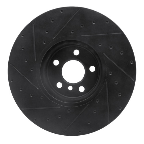 DFC Brake Rotor - Drilled and Slotted - Black 633-31133D