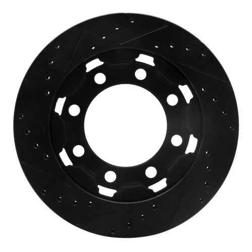 DFC Brake Rotor - Drilled and Slotted - Black 633-40048R