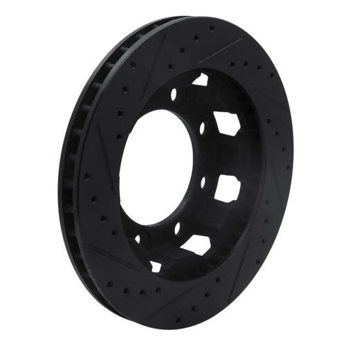 DFC Brake Rotor - Drilled and Slotted - Black 633-40048R