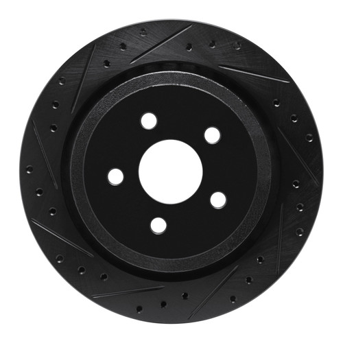 DFC Brake Rotor - Drilled and Slotted - Black 633-39007L